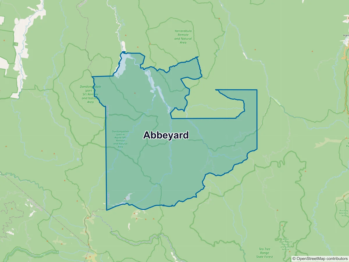 Map of Abbeyard, VIC, Australia