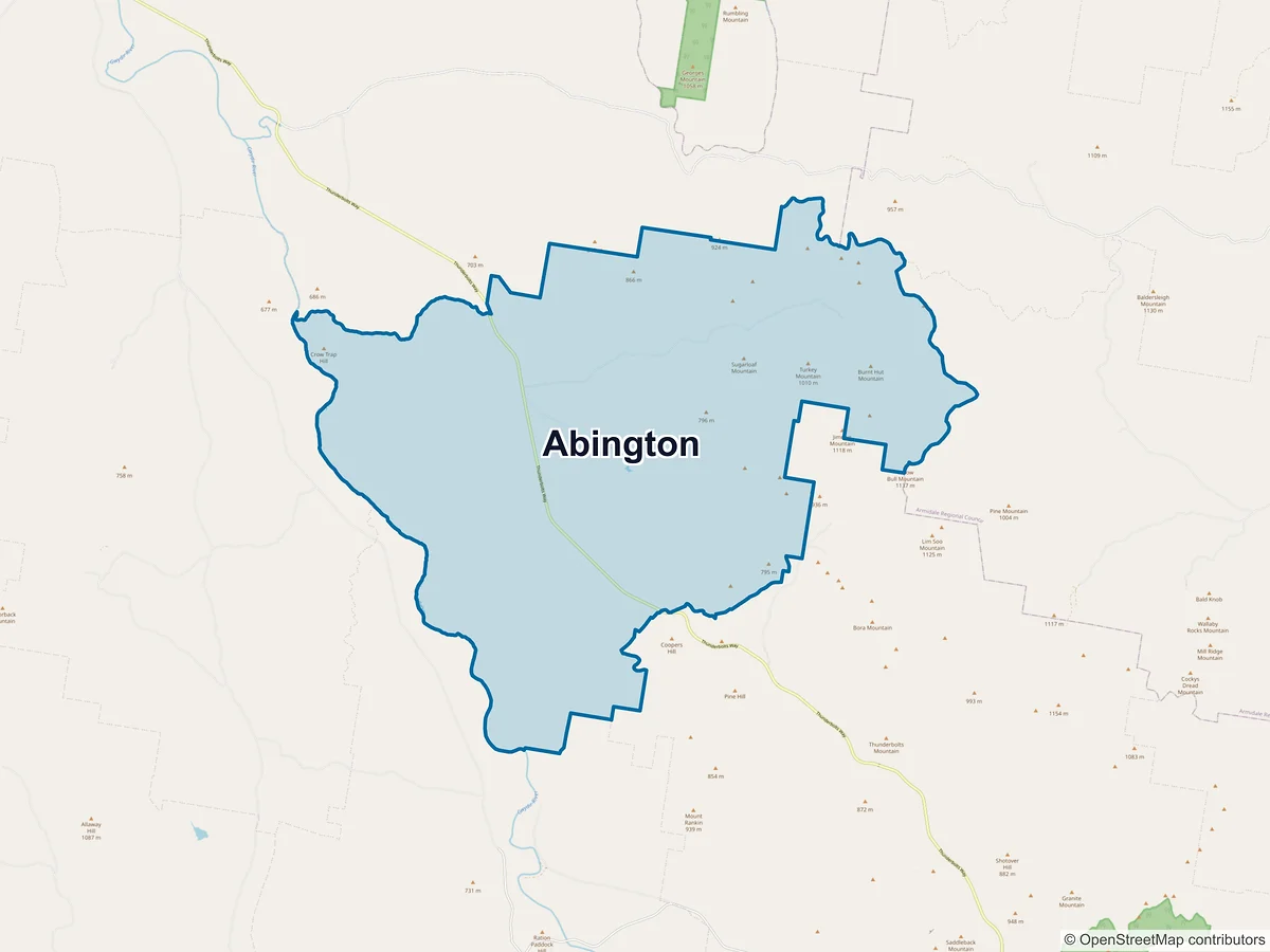 Map of Abington, NSW, Australia