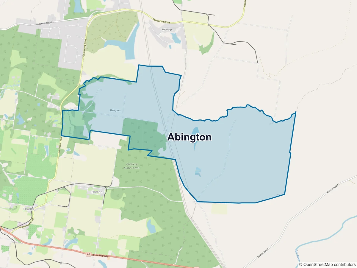 Map of Abington, QLD, Australia