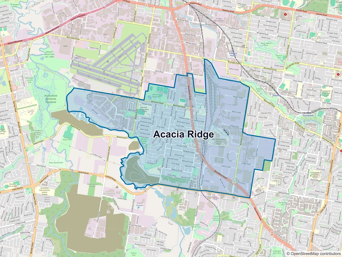 Map of Acacia Ridge, QLD, Australia
