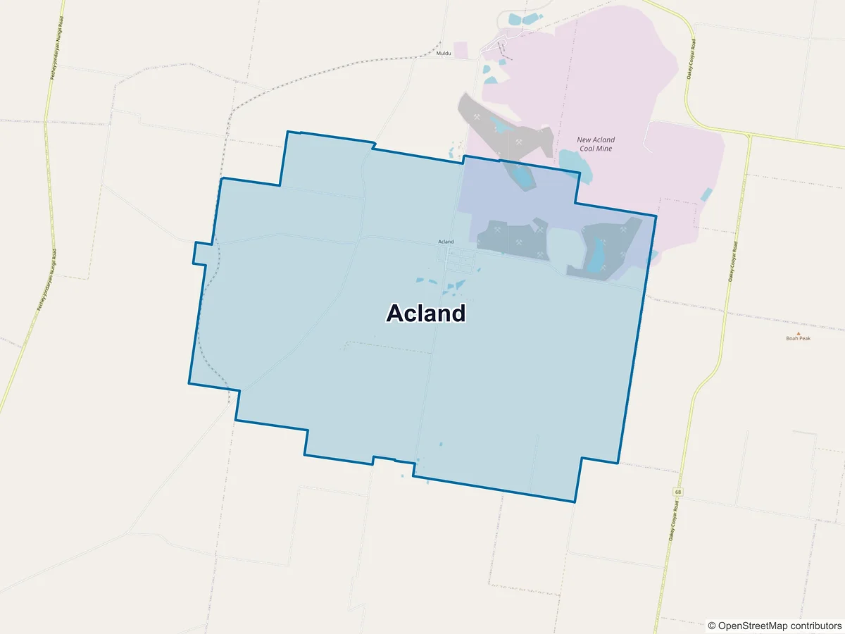 Map of Acland, QLD, Australia