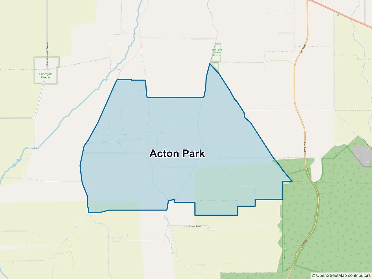 Map of Acton Park, WA, Australia