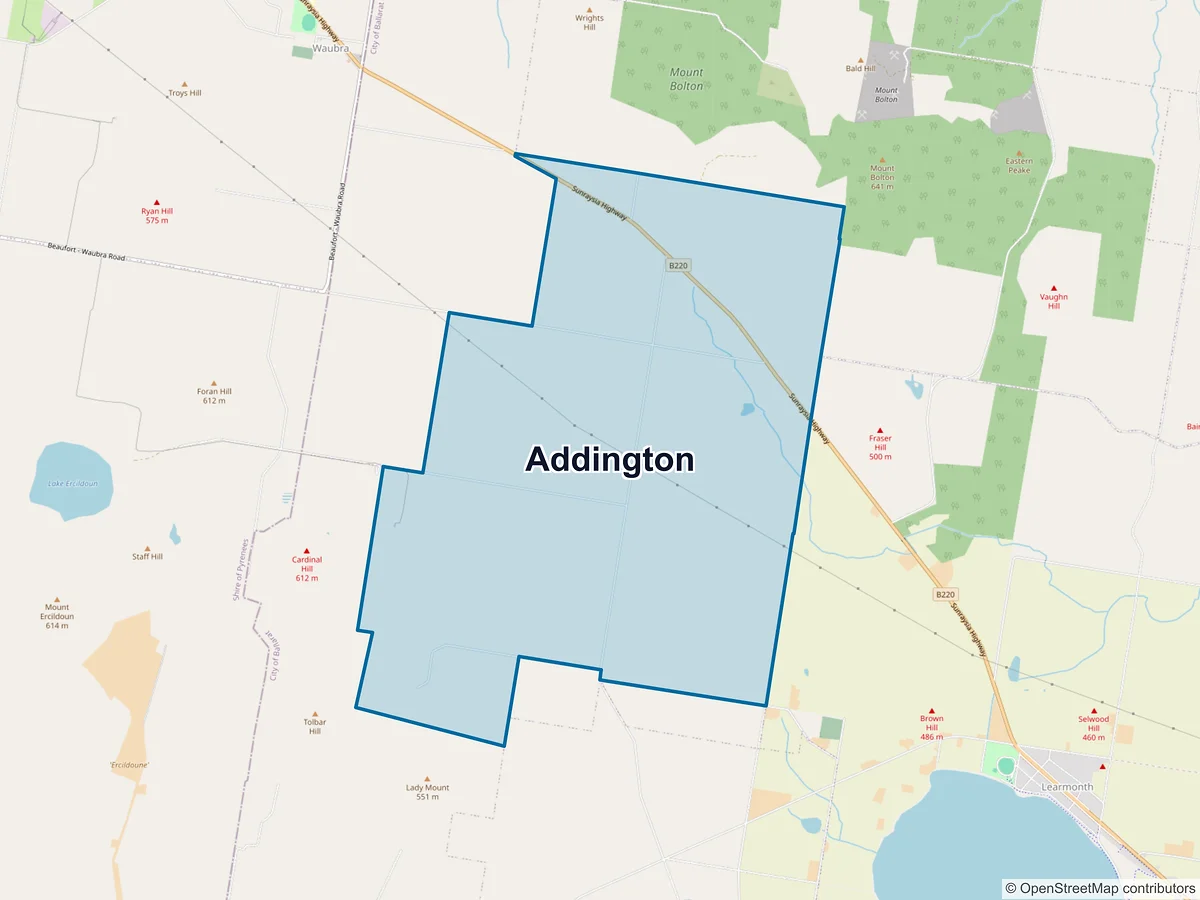 Map of Addington, VIC, Australia