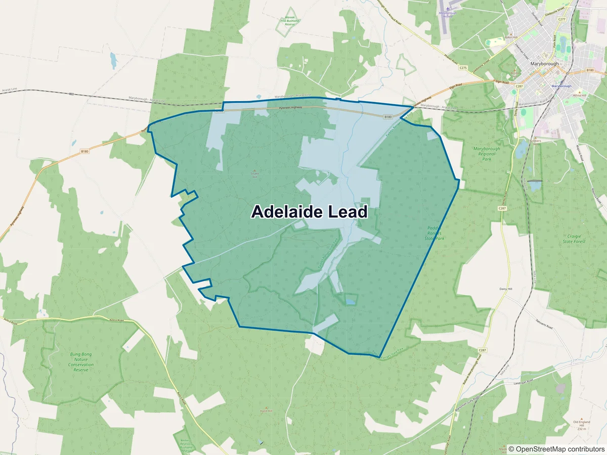 Map of Adelaide Lead, VIC, Australia