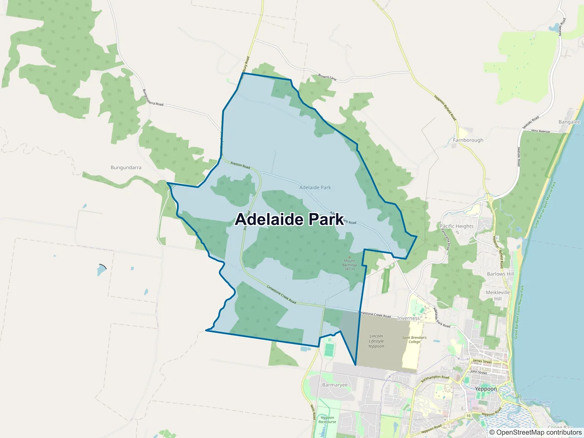 Map of Adelaide Park, QLD, Australia