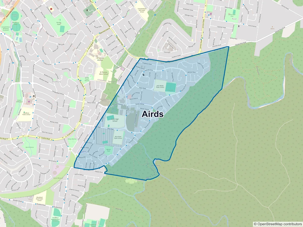 Map of Airds, NSW, Australia