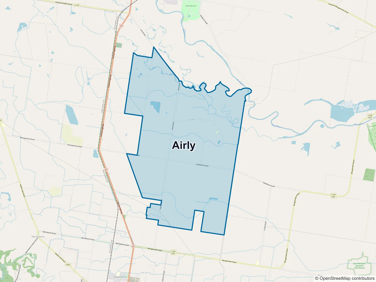 Map of Airly, VIC, Australia
