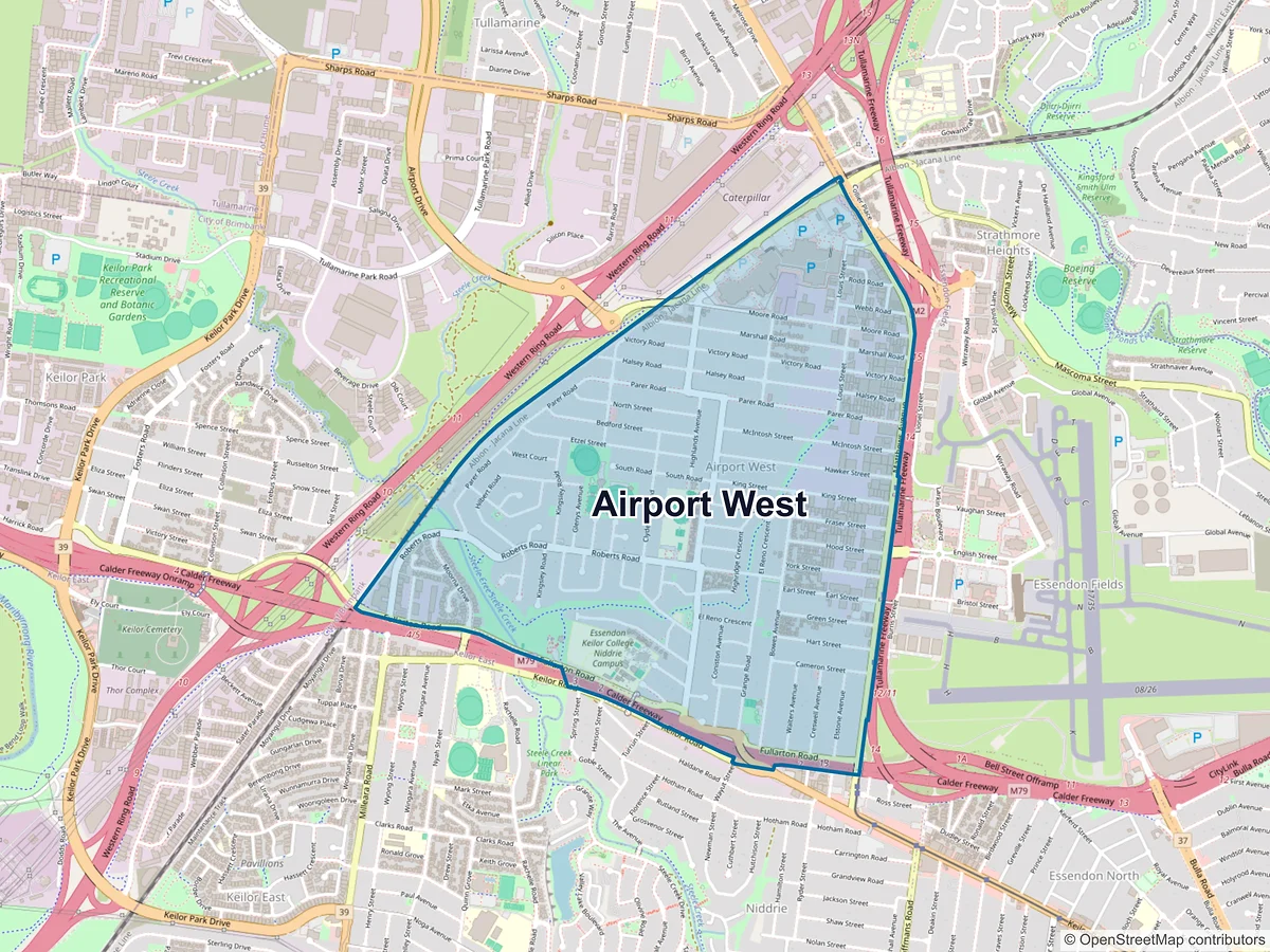 Map of Airport West, VIC, Australia