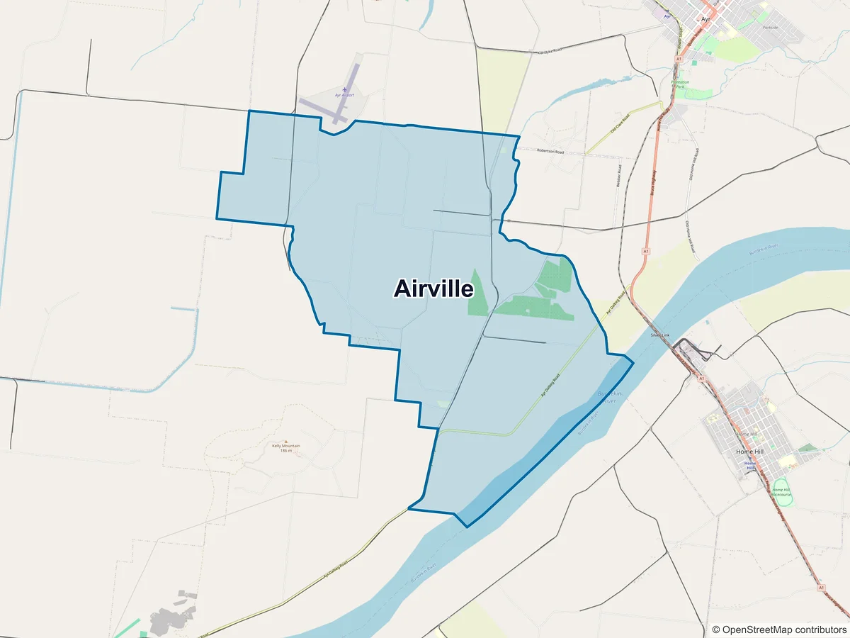 Map of Airville, QLD, Australia