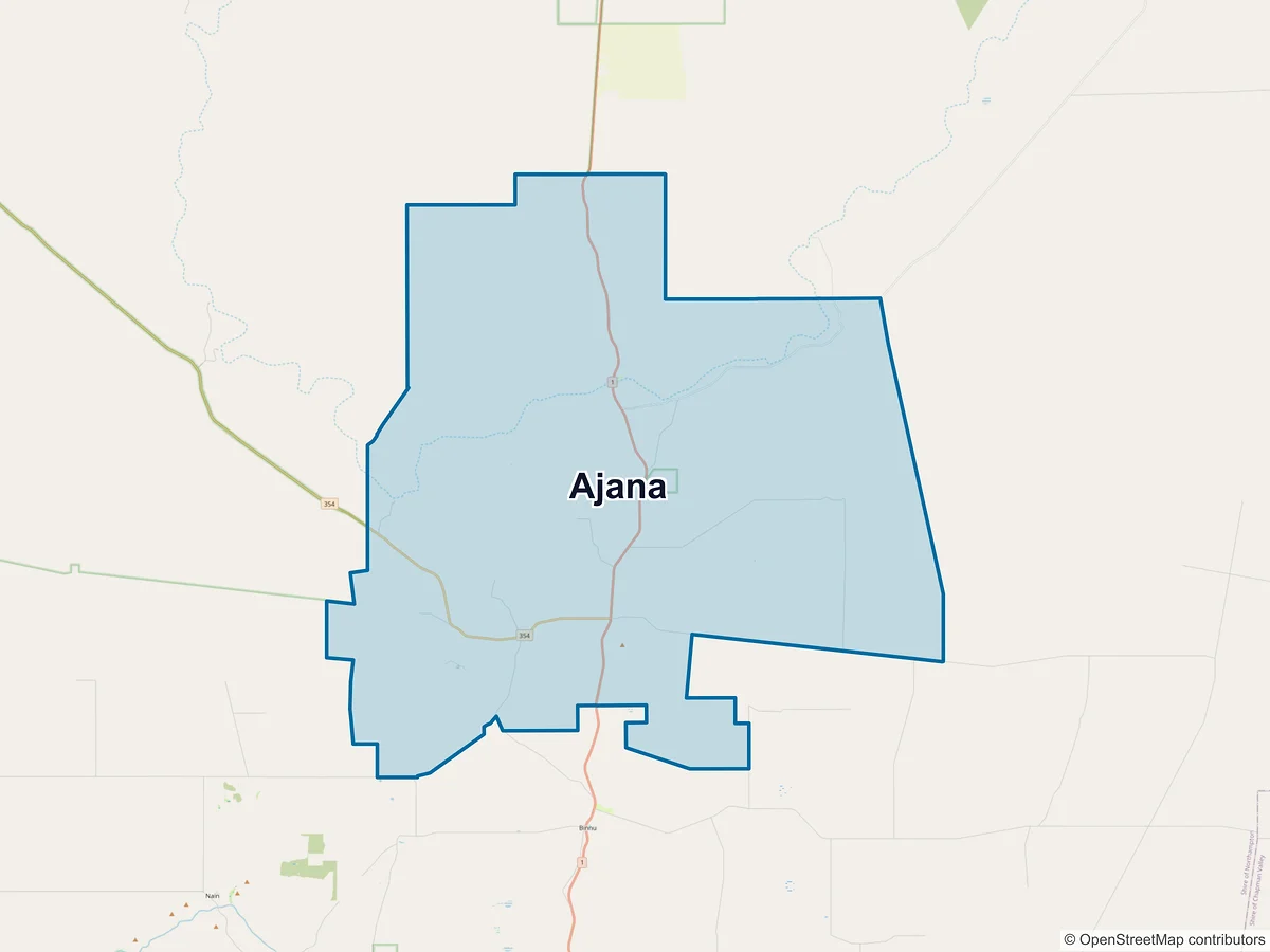 Map of Ajana, WA, Australia