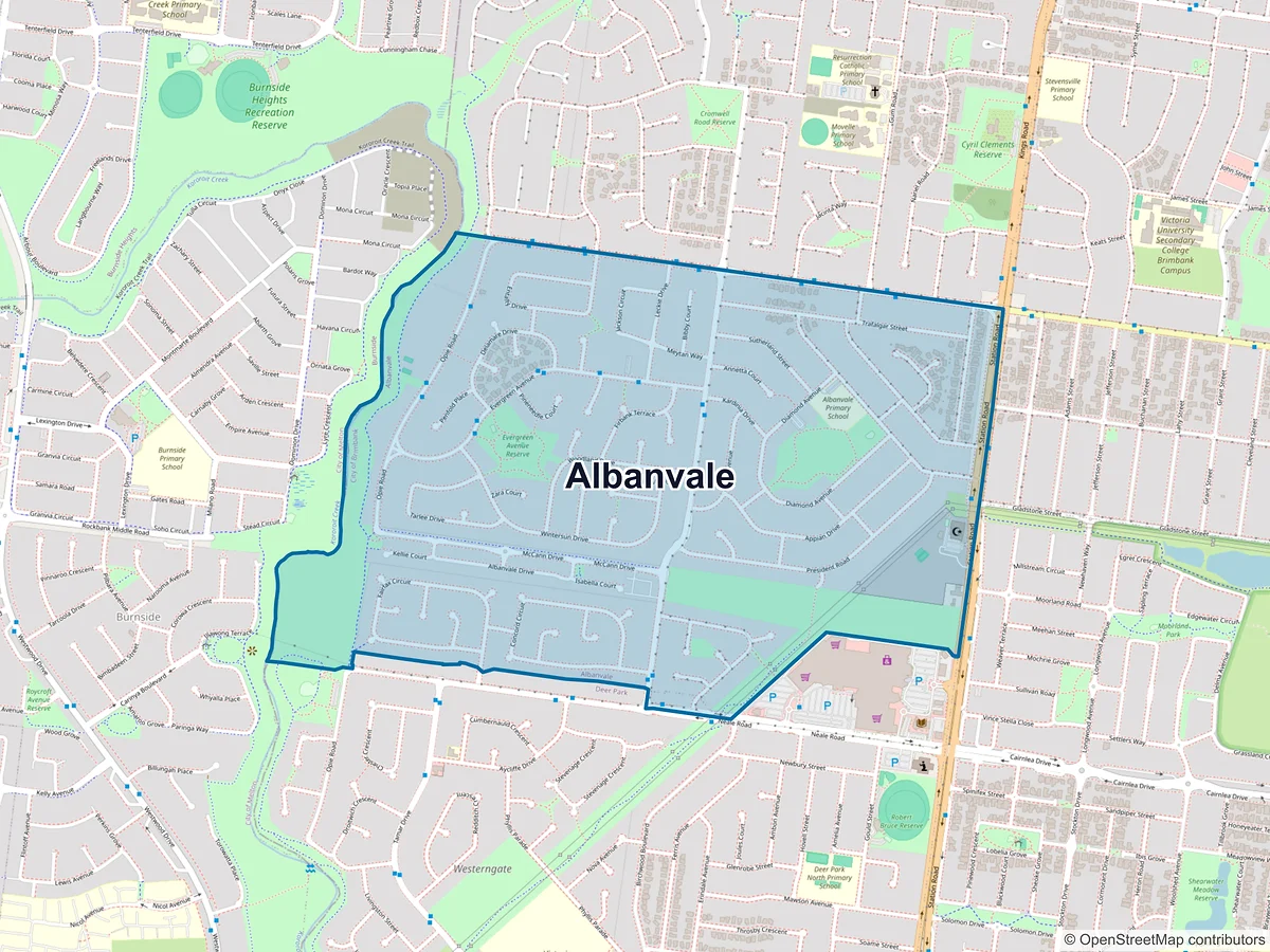 Map of Albanvale, VIC, Australia
