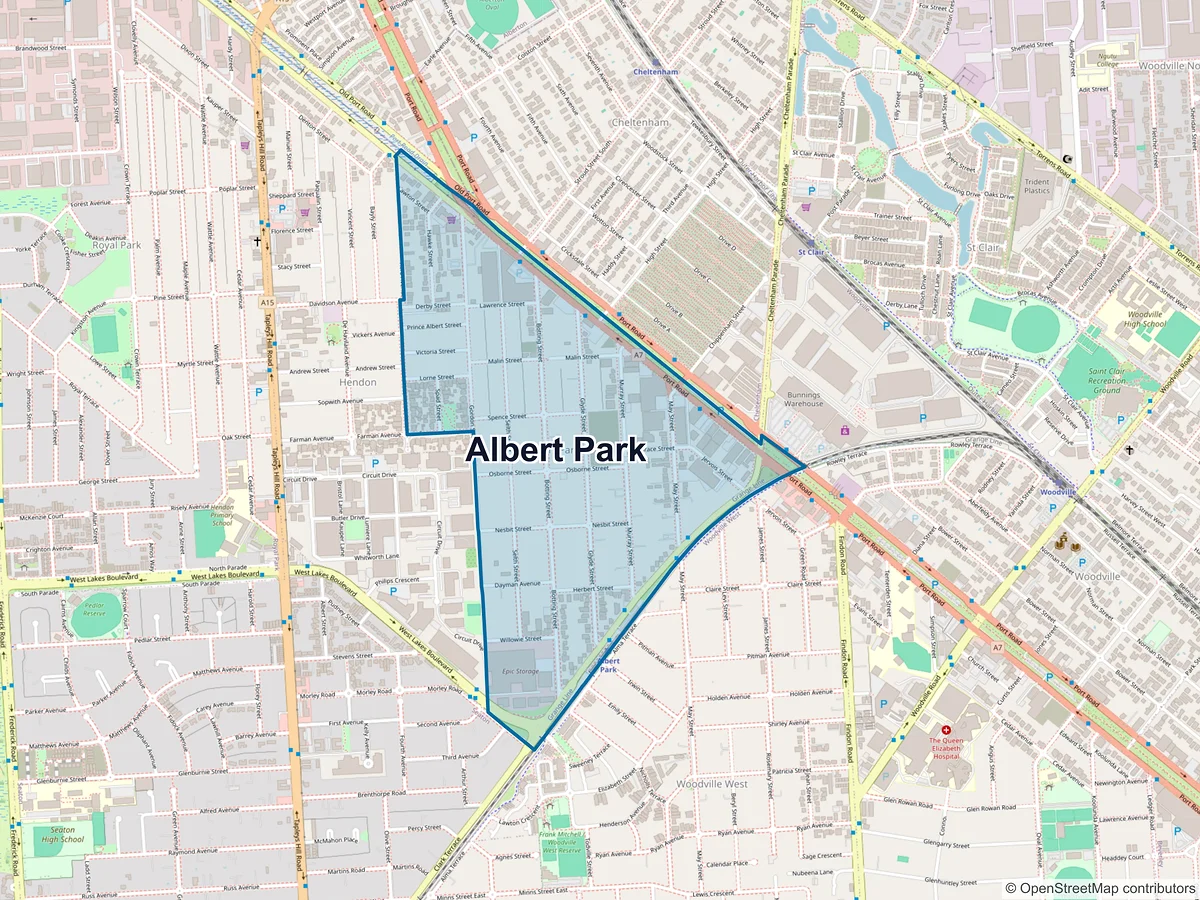Map of Albert Park, SA, Australia