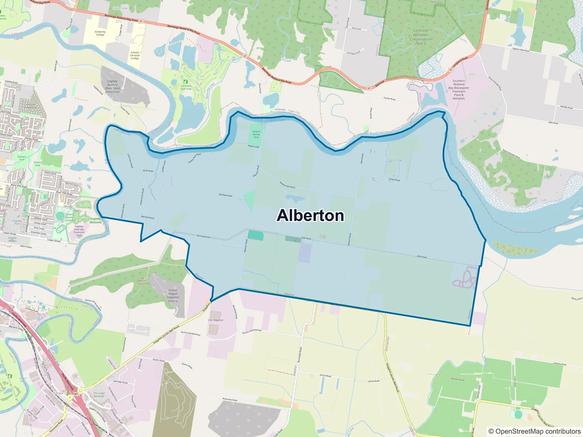 Map of Alberton, QLD, Australia