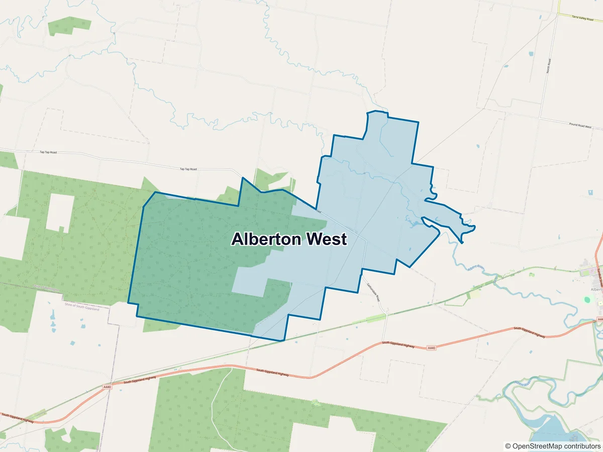 Map of Alberton West, VIC, Australia