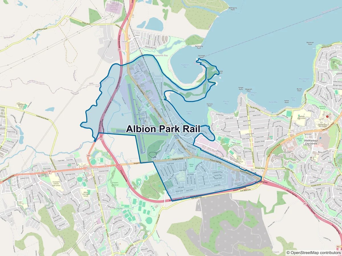 Map of Albion Park Rail, NSW, Australia