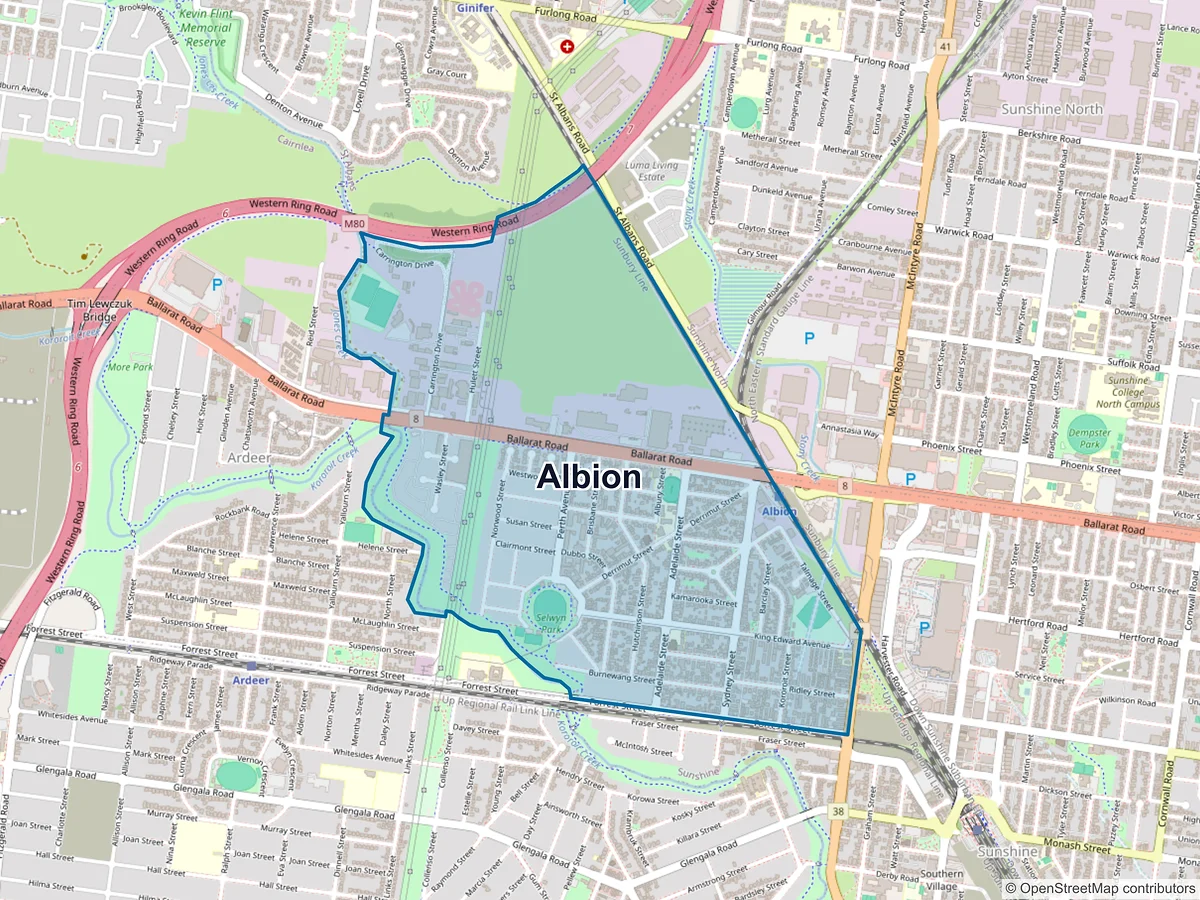 Map of Albion, VIC, Australia