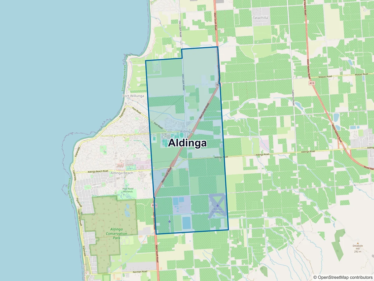 Map of Aldinga, SA, Australia
