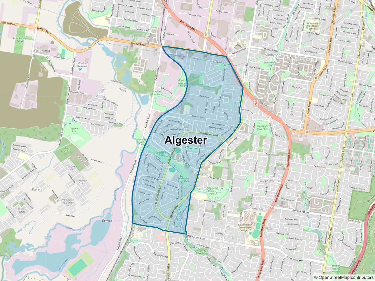 Map of Algester, QLD, Australia