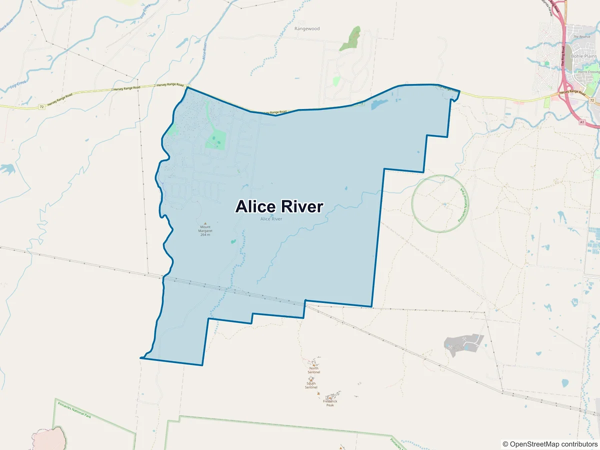 Map of Alice River, QLD, Australia