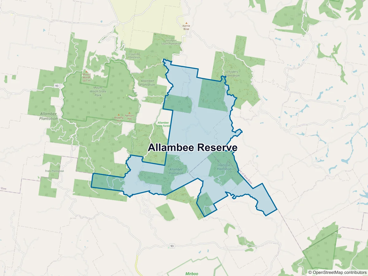 Map of Allambee Reserve, VIC, Australia