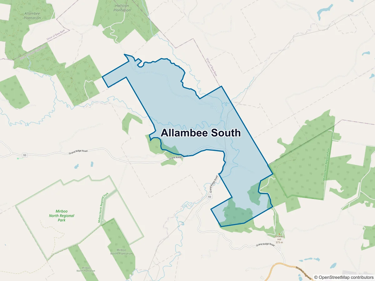 Map of Allambee South, VIC, Australia