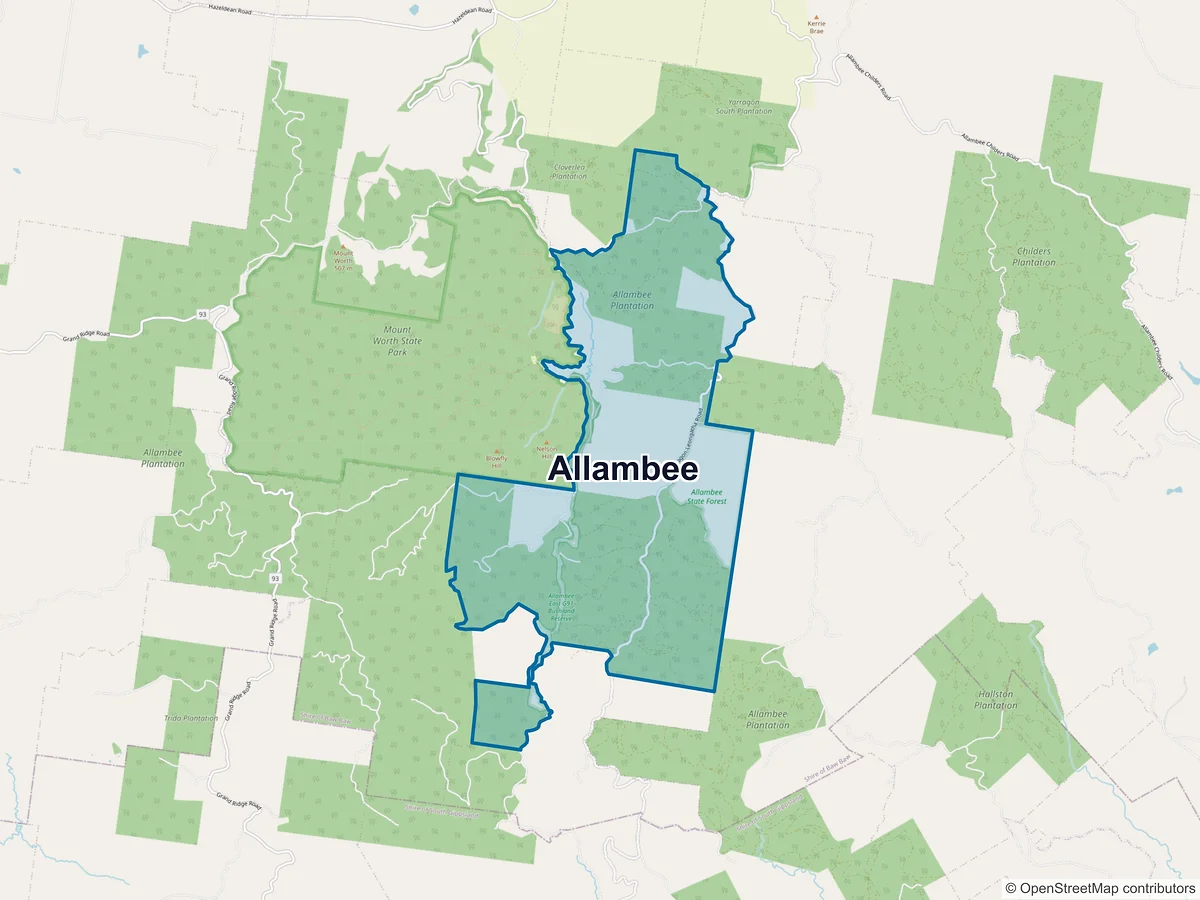 Map of Allambee, VIC, Australia