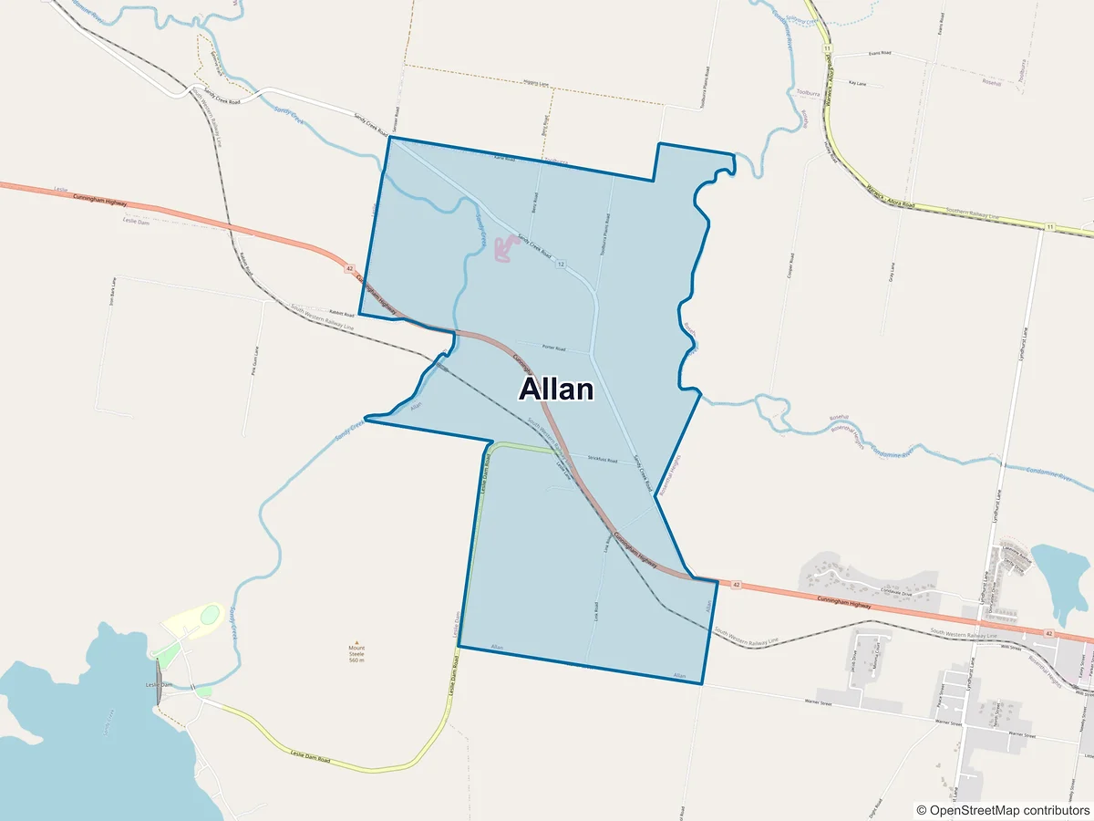 Map of Allan, QLD, Australia