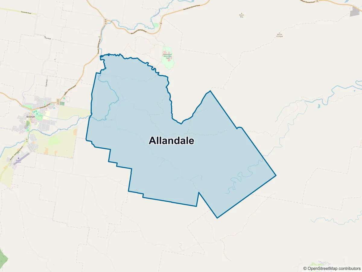 Map of Allandale, QLD, Australia