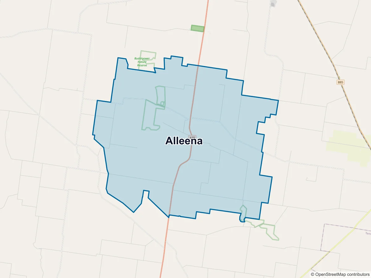 Map of Alleena, NSW, Australia
