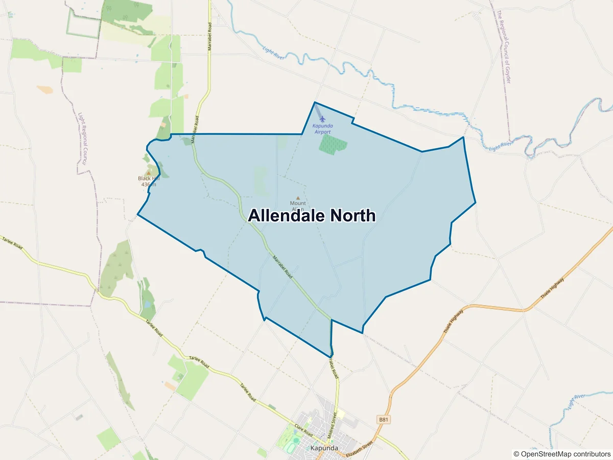Map of Allendale North, SA, Australia