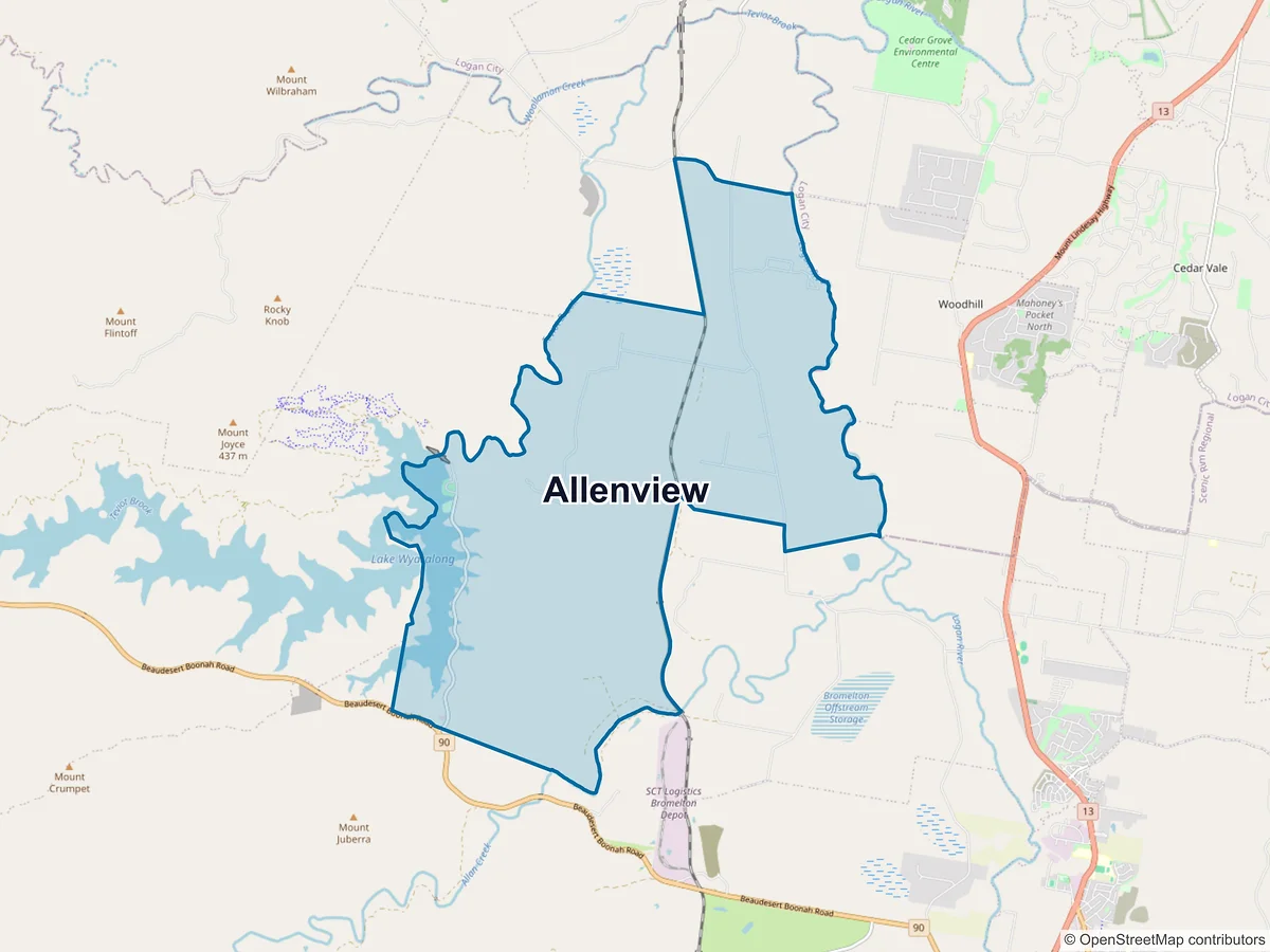 Map of Allenview, QLD, Australia