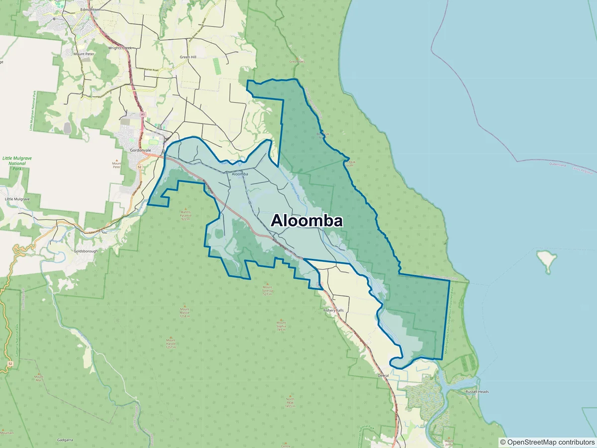 Map of Aloomba, QLD, Australia