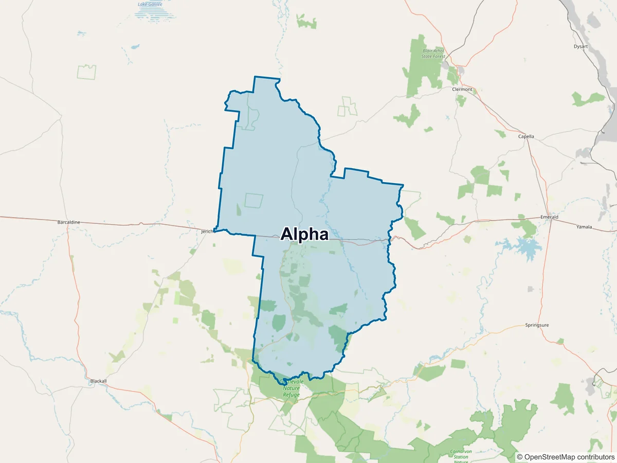 Map of Alpha, QLD, Australia