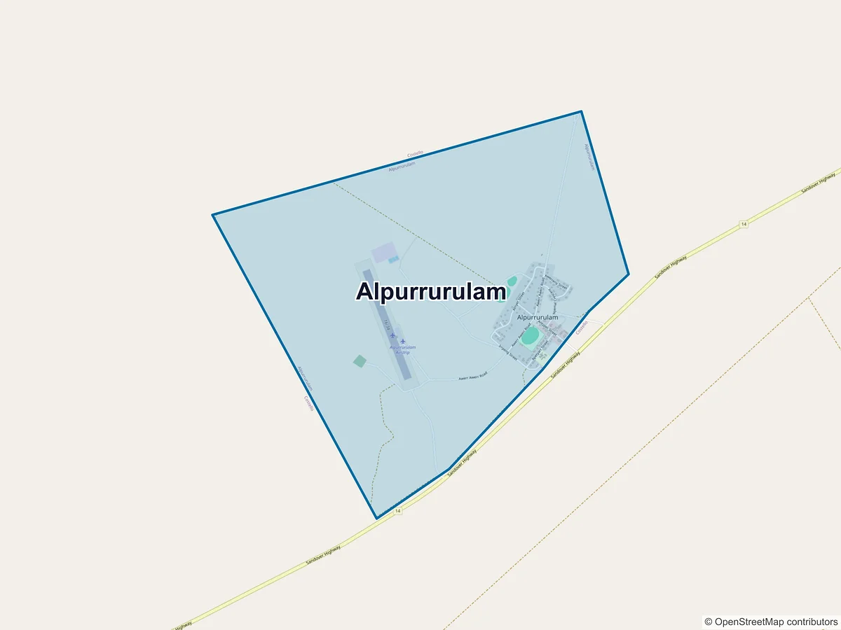 Map of Alpurrurulam, NT, Australia