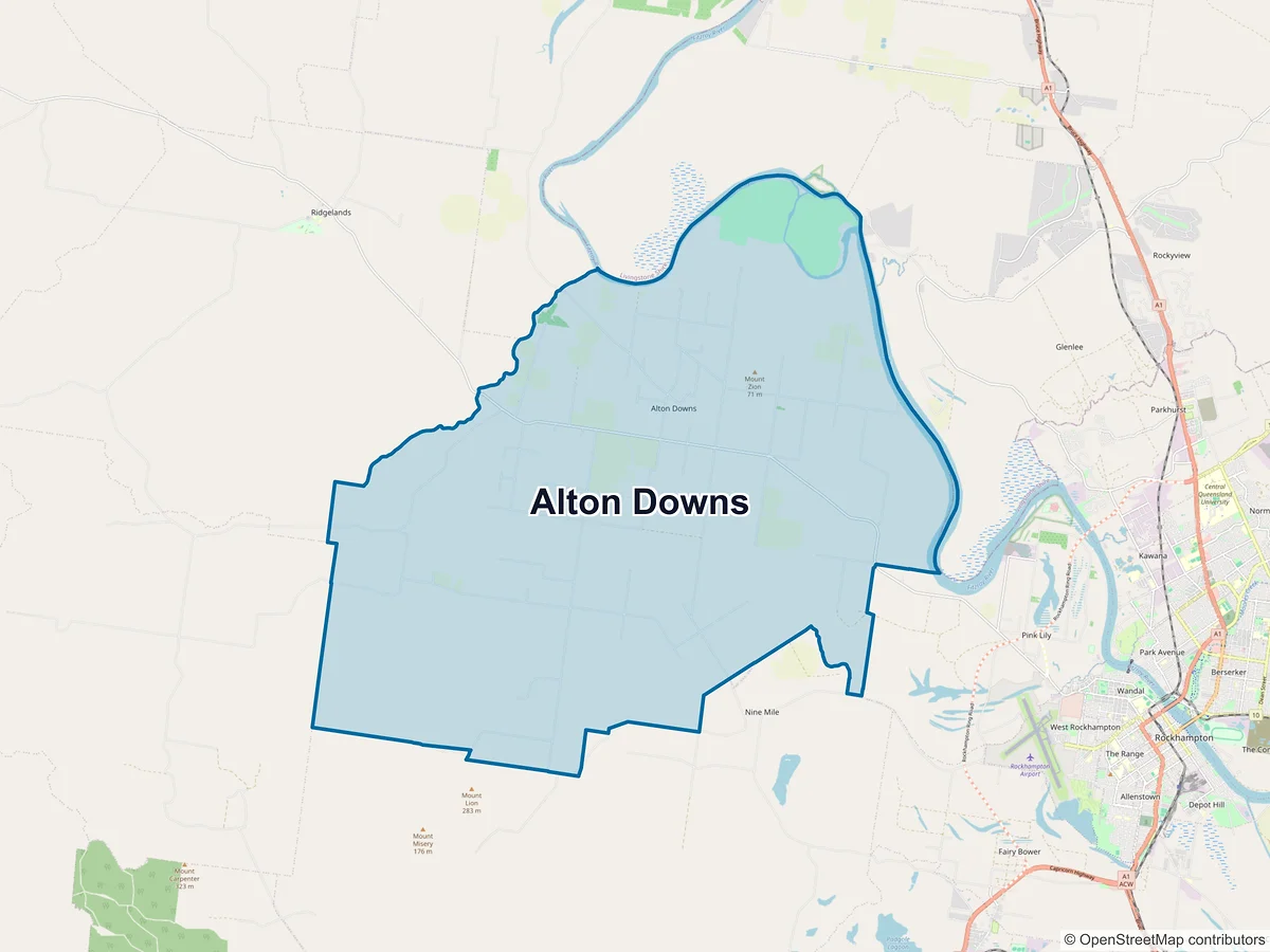 Map of Alton Downs, QLD, Australia
