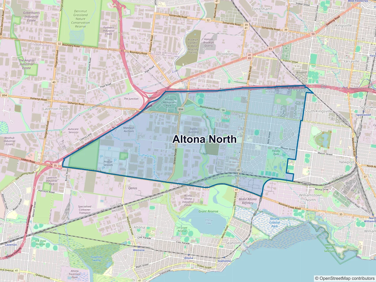 Map of Altona North, VIC, Australia