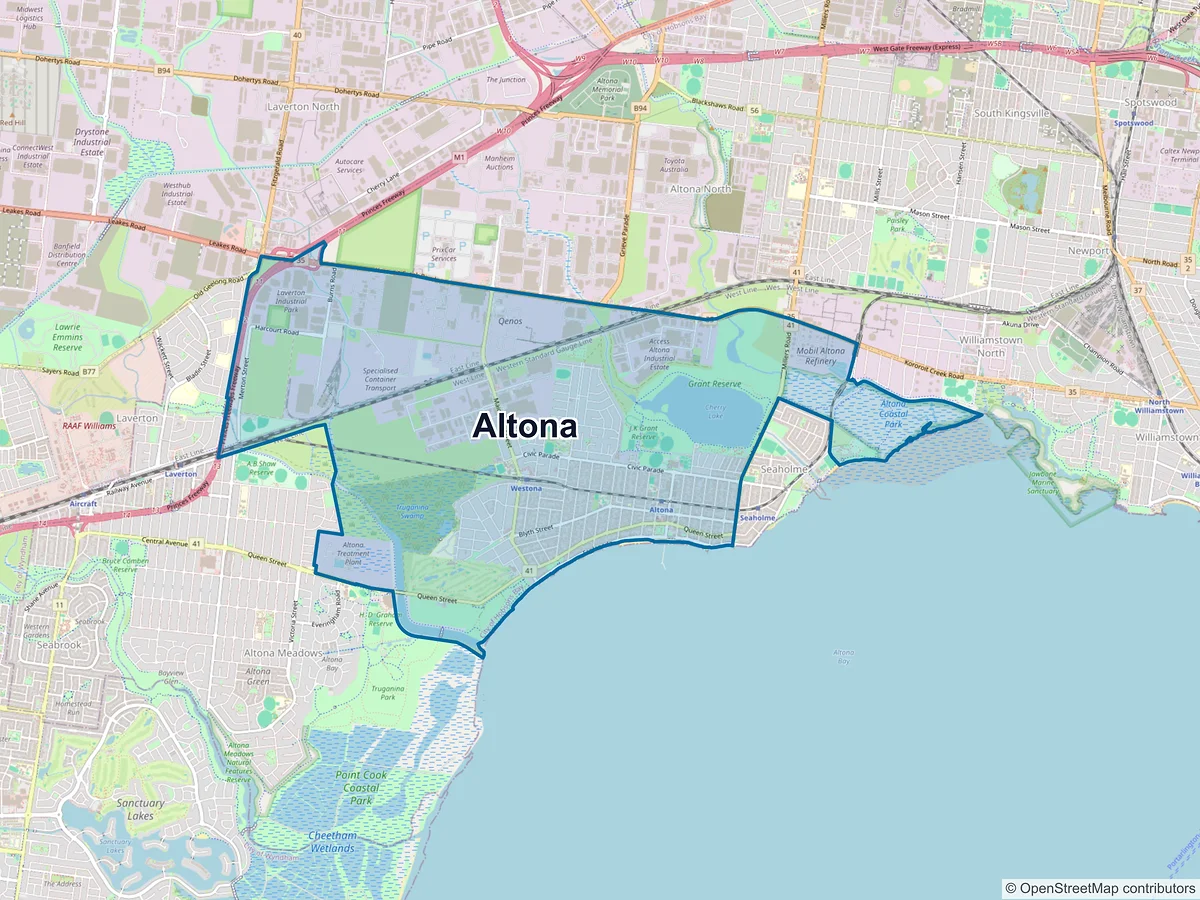 Map of Altona, VIC, Australia