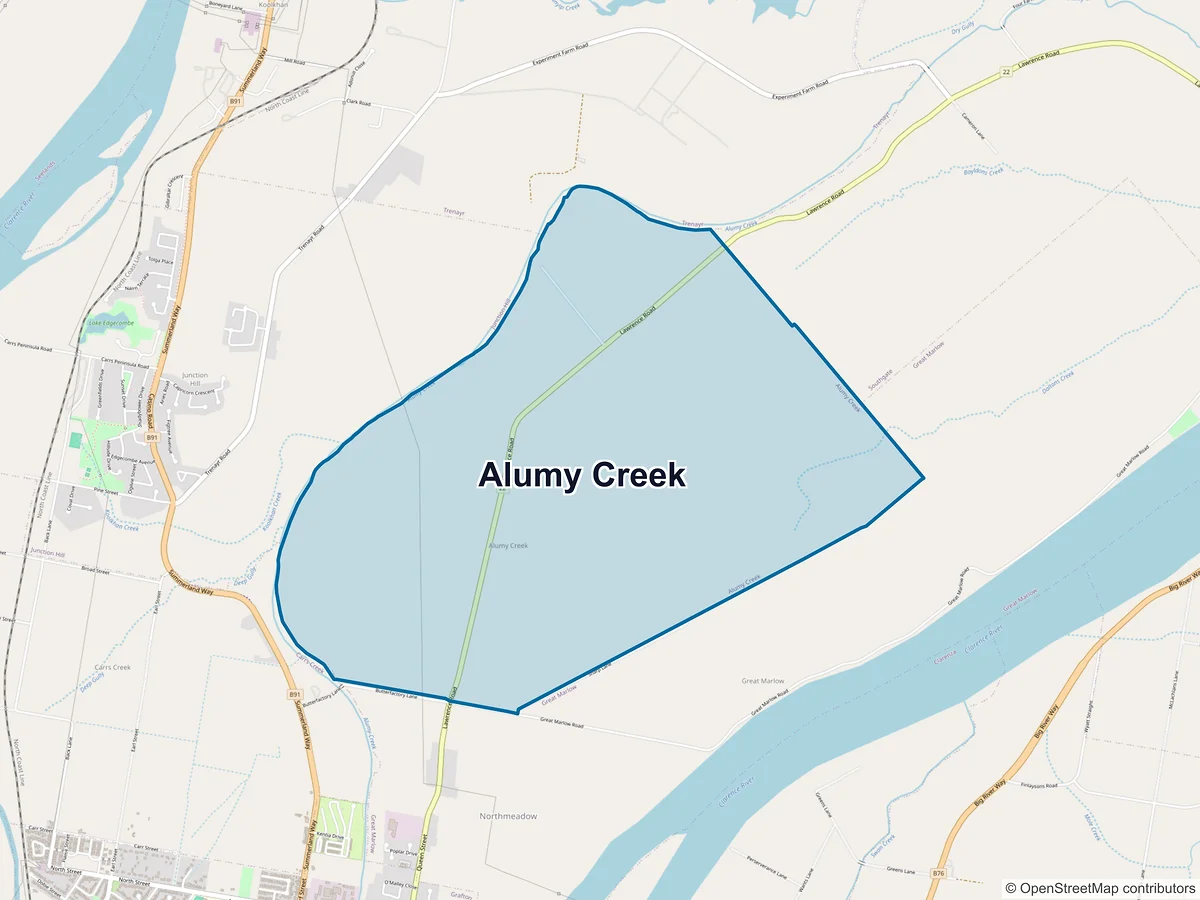 Map of Alumy Creek, NSW, Australia