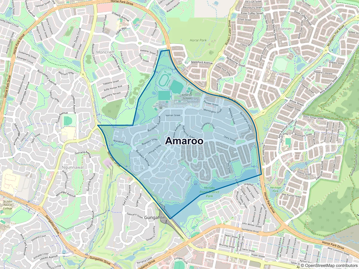 Map of Amaroo, ACT, Australia