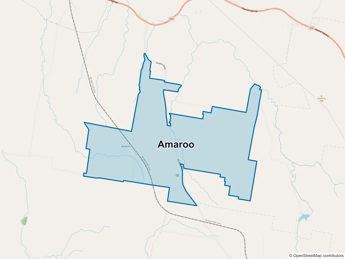 Map of Amaroo, NSW, Australia