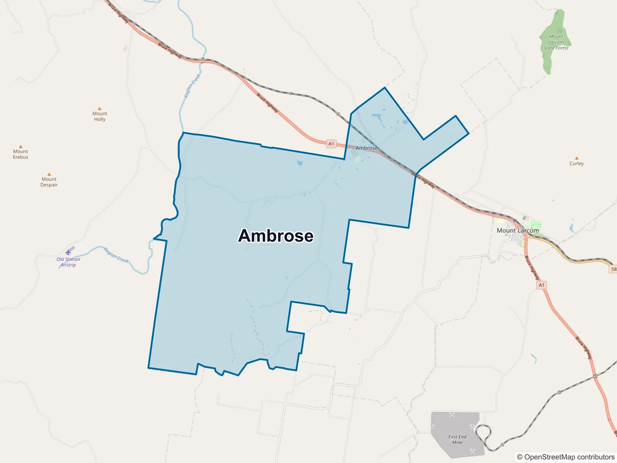 Map of Ambrose, QLD, Australia