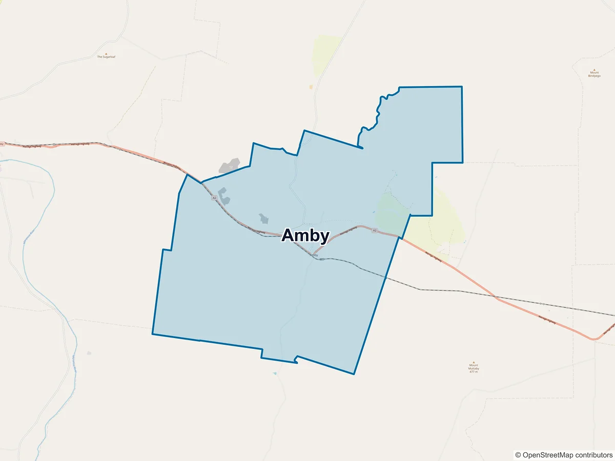 Map of Amby, QLD, Australia