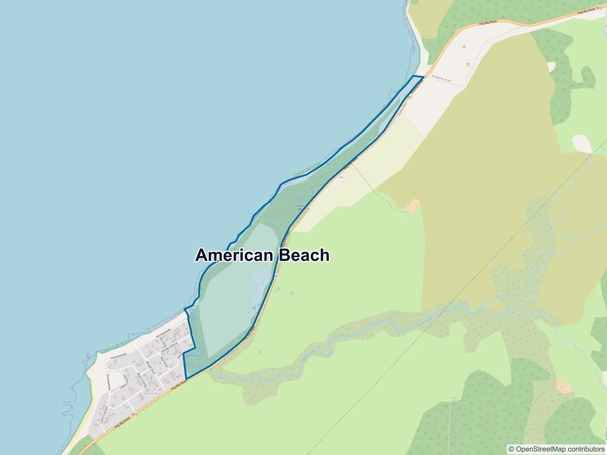 Map of American Beach, SA, Australia