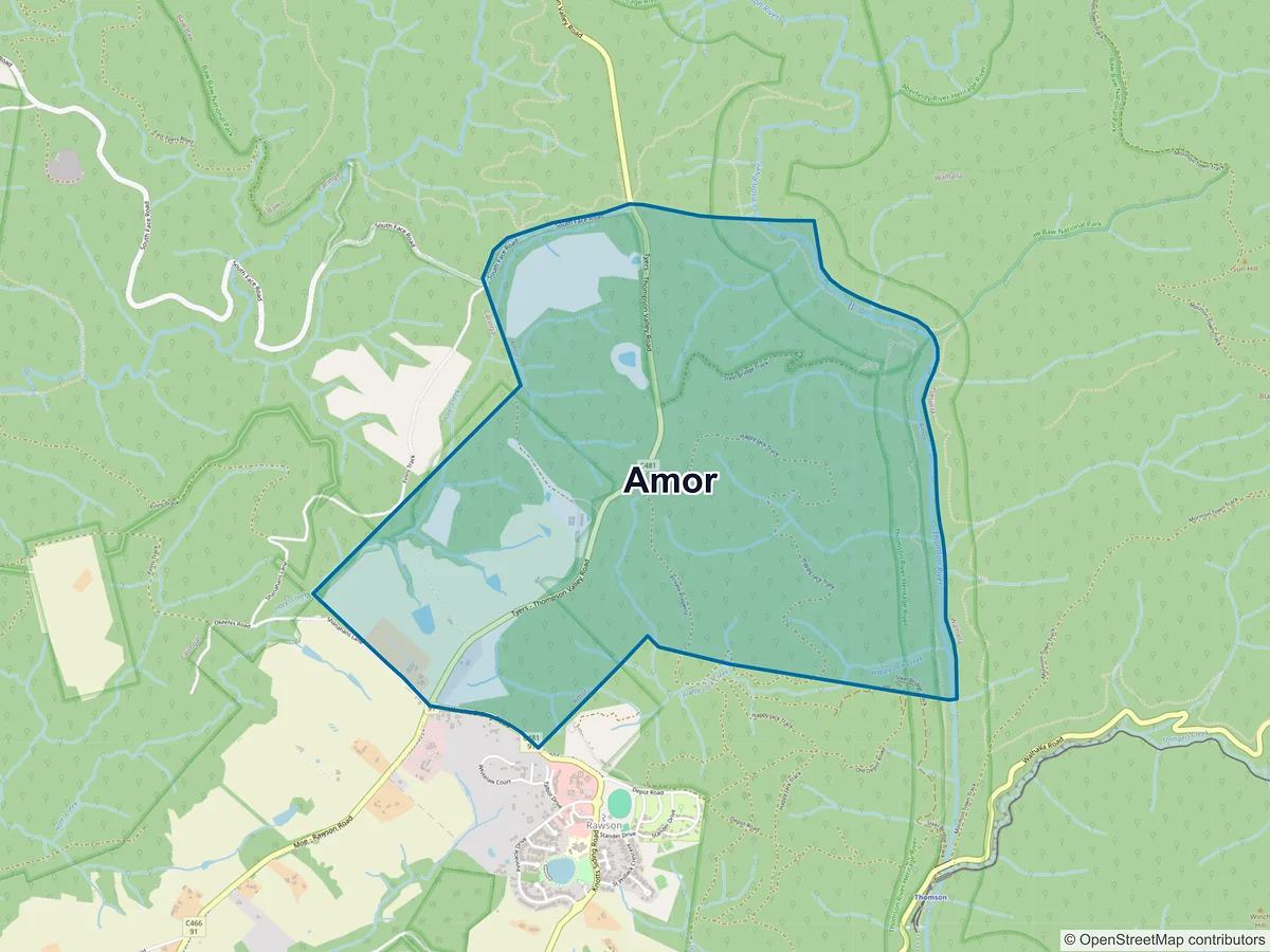 Map of Amor, VIC, Australia