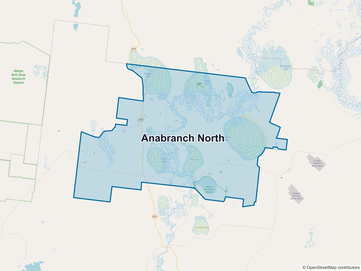 Map of Anabranch North, NSW, Australia