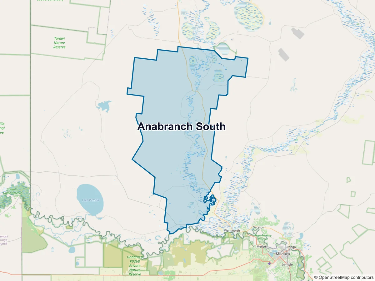 Map of Anabranch South, NSW, Australia