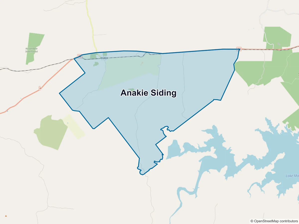 Map of Anakie Siding, QLD, Australia