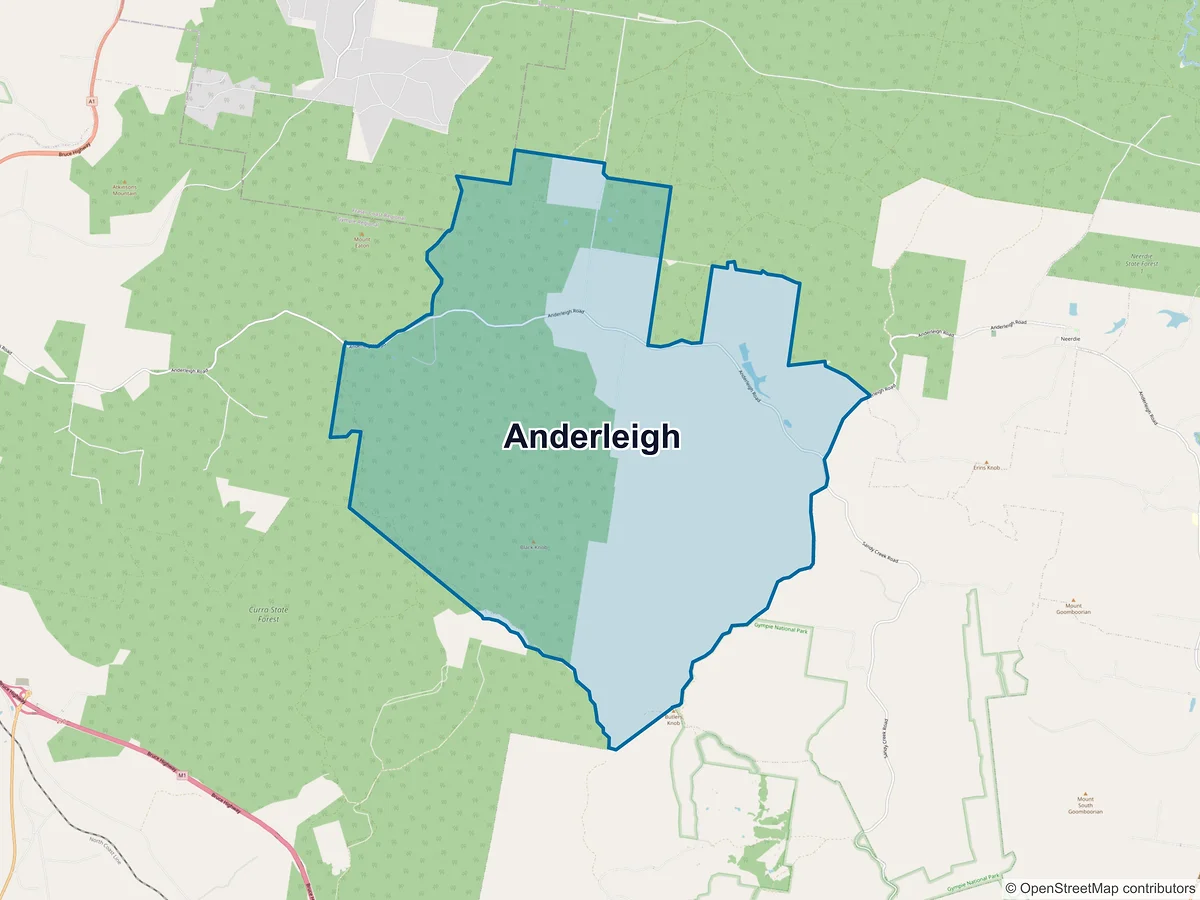 Map of Anderleigh, QLD, Australia