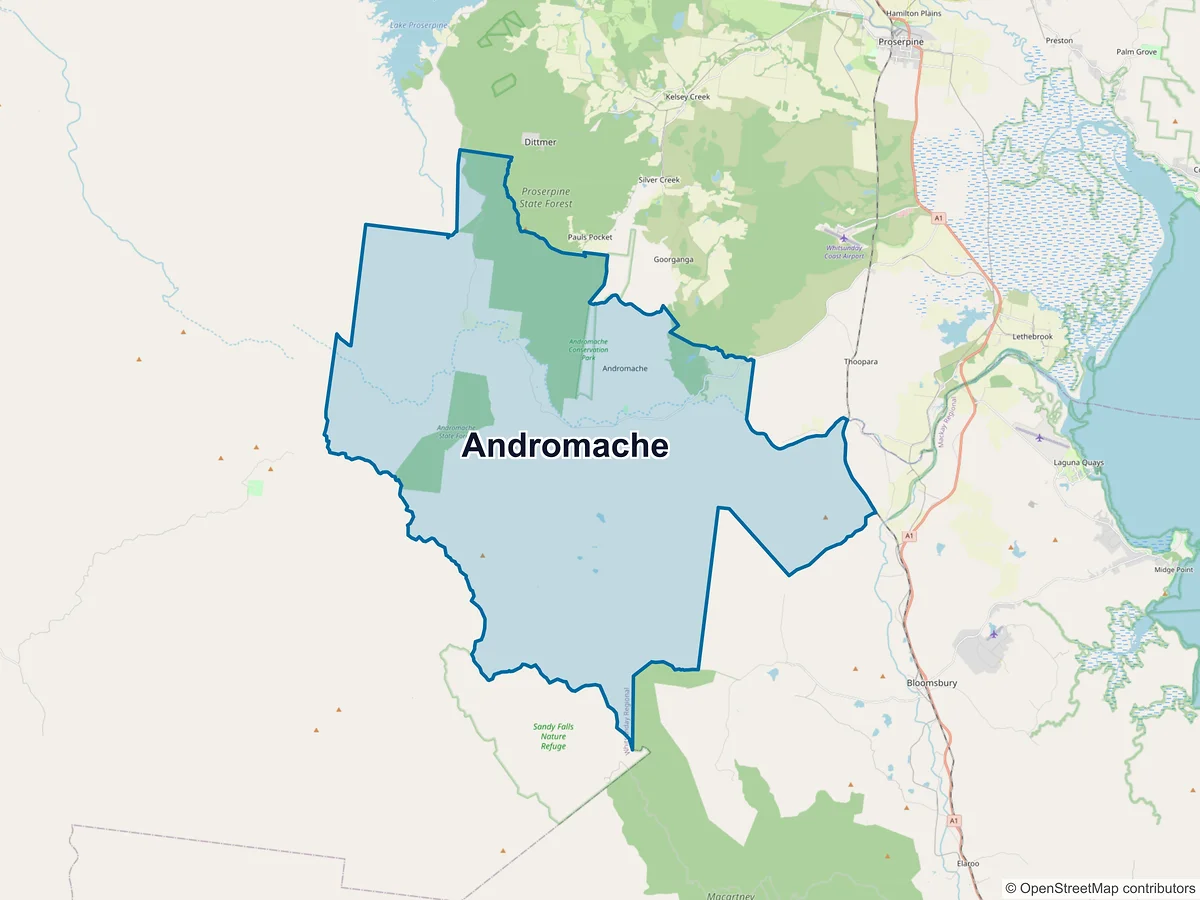 Map of Andromache, QLD, Australia