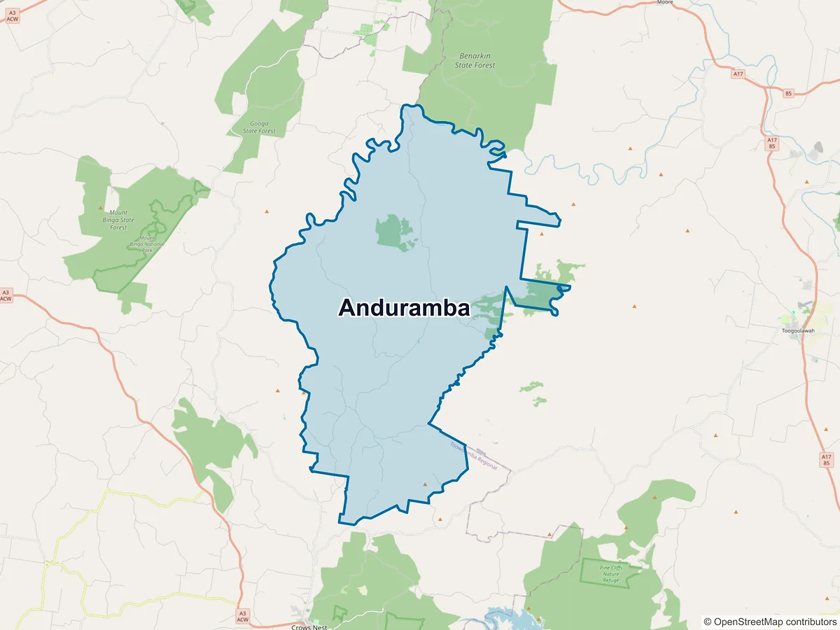 Map of Anduramba, QLD, Australia